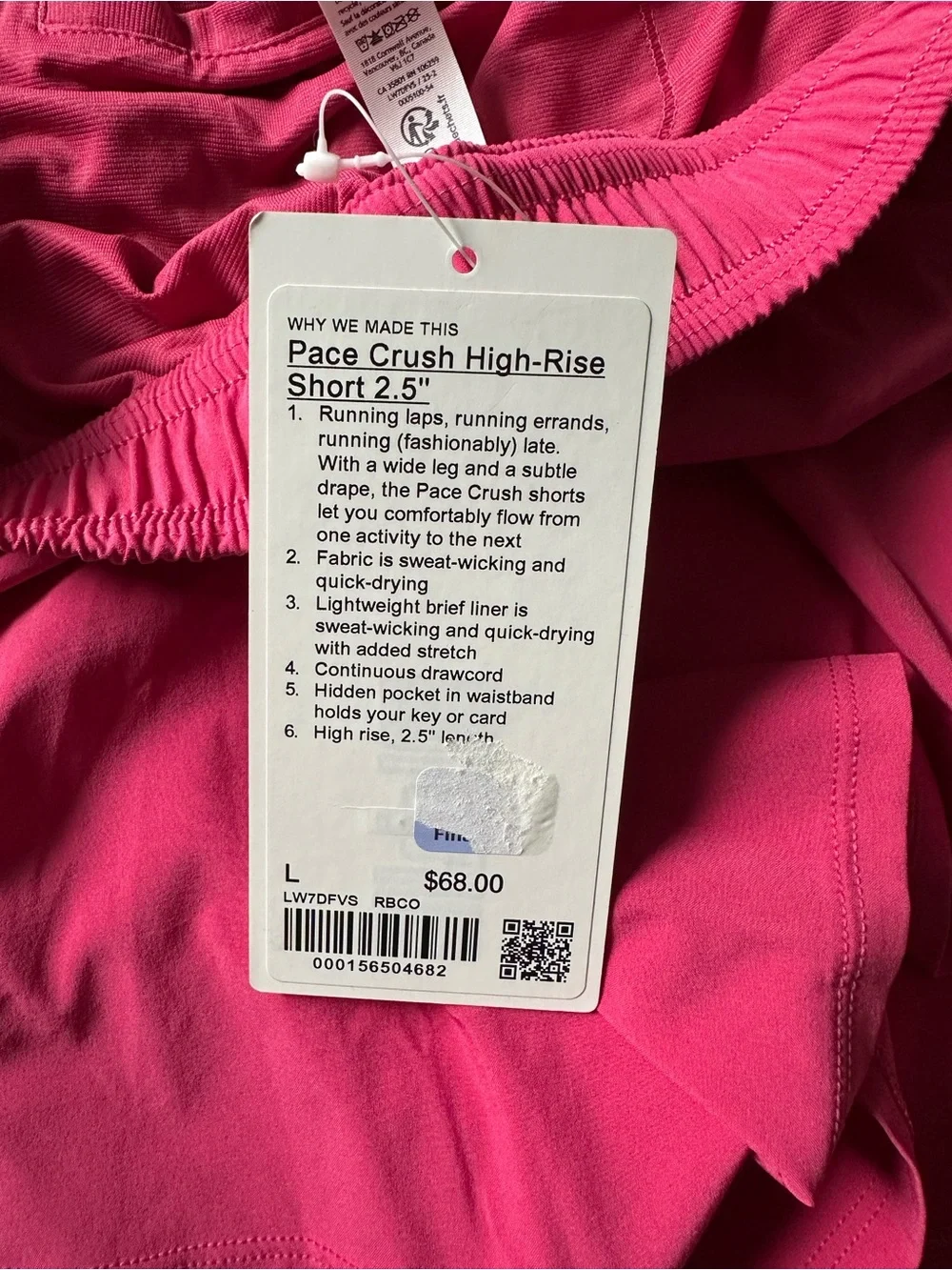Lululemon Pace Crush High-Rise Short 2.5
